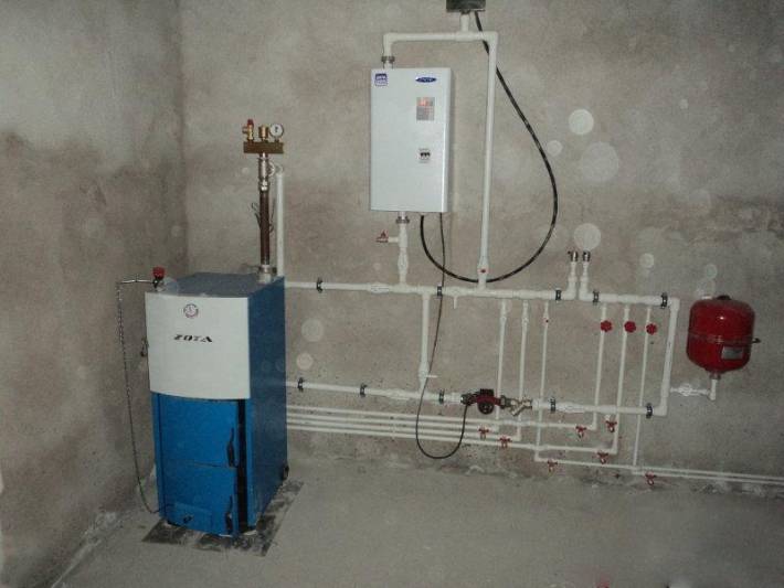 Котельная на твердом топливе + электрокотел