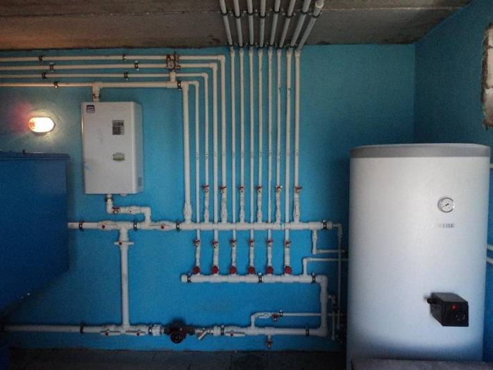 Котельная на пеллетах + электрокотел + теплоаккумулятор