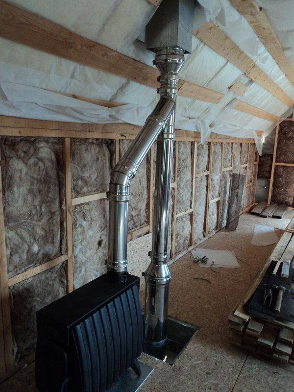 Отдельный котел на чердаке (вот так захотел клиент)