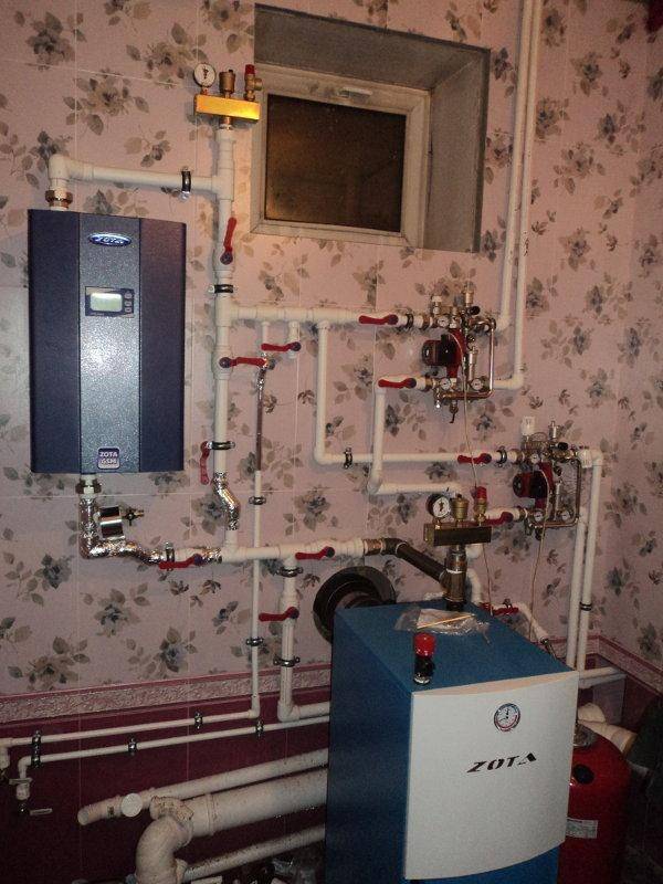 Твердотопливный и электро котел