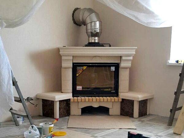 Монтаж камина и дымохода