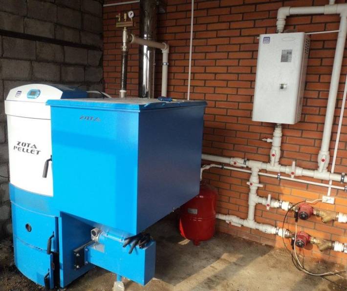 Пеллетный котел + электрокотел