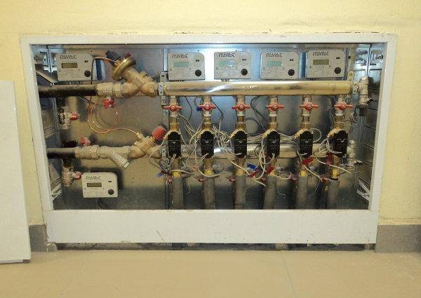 Узел поквартирного учета тепла