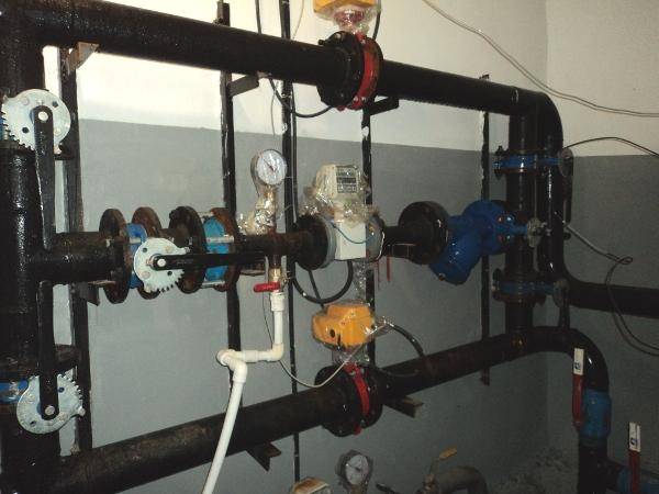 Вводной узел  учета холодной воды