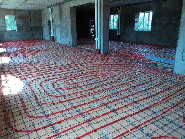 Система "теплый пол". Кафе в Князе-Волконском