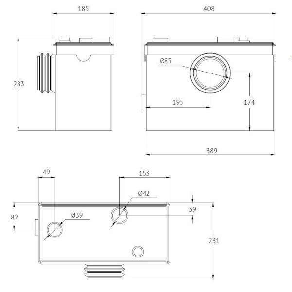 Канализационная насосная станция SANIVORT 605 М с ножoм