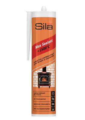 Герметик силикатный для печей и каминов Sila PRO Max Sealant 1500, 280мл