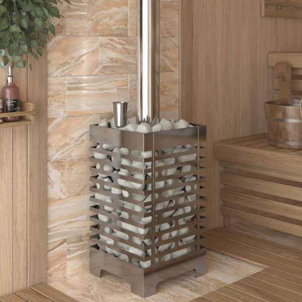 Печь-каменка ASTON 16 INOX дверца со стеклом