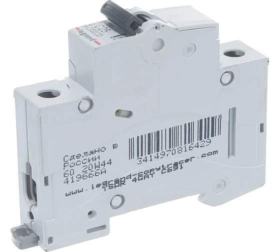 Выключатель автоматический однополюсный RX3 C 25А 4,5кА Legrand/Daccord