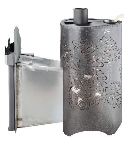 Печь-каменка Ферингер Оптима ПФ (Дубы) нерж 28м3