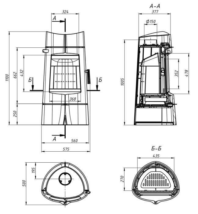 Печь-камин EVEREST SH14
