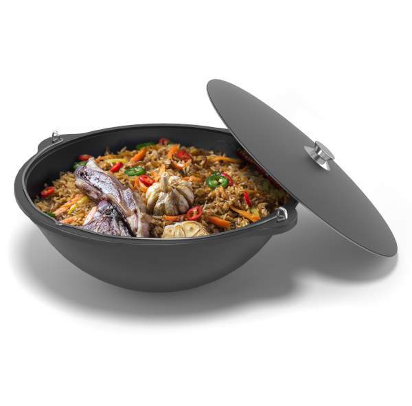 Казан чугунный Везувий 8л с ручкой (Без крышки)