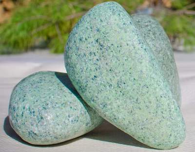Камень для бани Жад галтованный, 40-150 мм, 10 кг