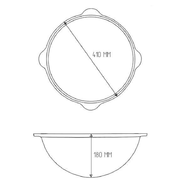 Казан чугунный Везувий 12л с ручкой (Без крышки)