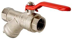Кран шаровой Valtec со встроенным фильтром вн.- вн. 3/4"  стальная рукоятка