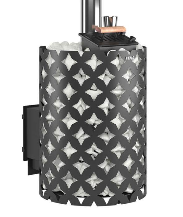 Печь-каменка чугунная ЭТНА 18 закрытая каменка ДТ-4С дверца со стеклом