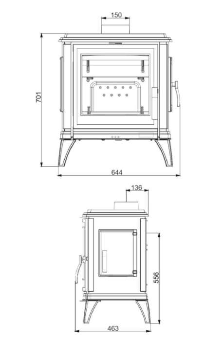 Печь-камин чугунный EVEREST S10