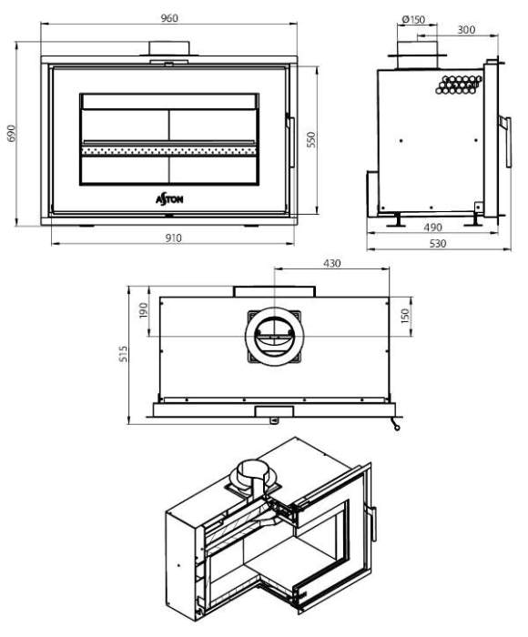 Каминная топка ASTON SENATOR 14.870 new