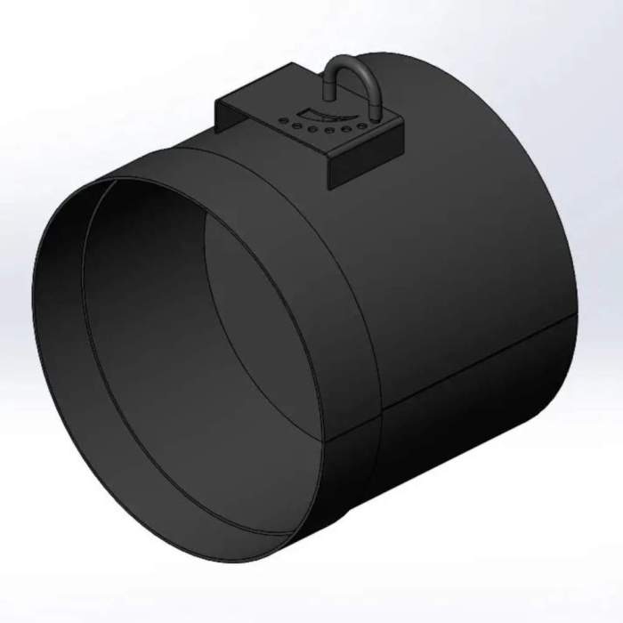 Патрубок дымохода D=255, L=224