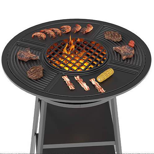 Гриль чугунный Везувий Fantastic Grill 700мм (чаша+подставка+плита Gurman+крышка)