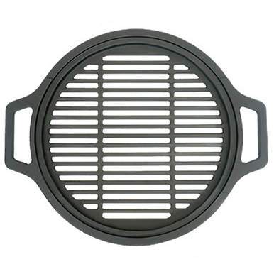 Решетка чугунная круглая "СТЕЙК" Ø 380мм (с ручками)
