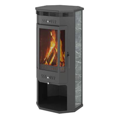 Печь-камин Aston 11кВт (180 м3) пристенно-угловой Ø 150мм Талькохлорит