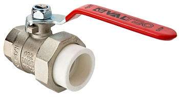 Кран латунный под PPR 20х1/2&quot; вн. р. (с накидной гайкой) VALTEC