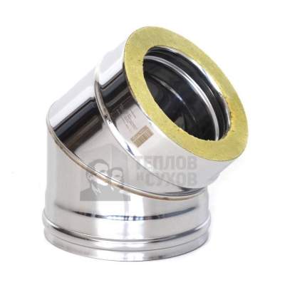 Отвод Термо 45* ОТ-Р 304-0.8/304 D250/350 (2S) с хомутом