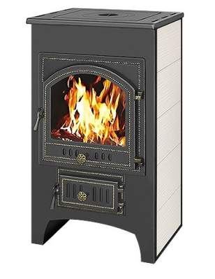 Печь-камин Везувий ПК-01 (205) с плитой бежевый