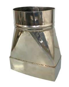 Переход 255х162мм - ф150мм  "Дымок-1"