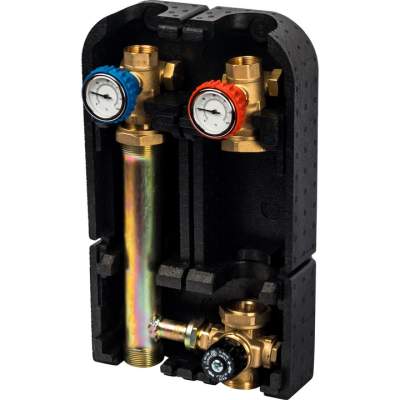 Насосная группа STOUT 1&quot; с термостатическим клапаном без насоса в теплоизоляции