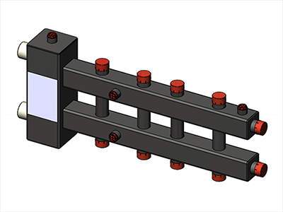 Гидроразделитель с коллектором горизонтальный 3 контура до 70 кВт