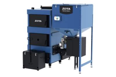 Котел универсальный автоматический твердотопливный ZOTA &quot;Maxima&quot; - 250 один шнек+бункер 800л