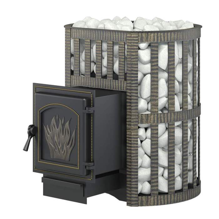 Печь-каменка чугунная ВЕЗУВИЙ Легенда Ковка 22 дверца 271 без стекла