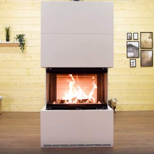 Камин РОДОС 800 графит, шамот белый