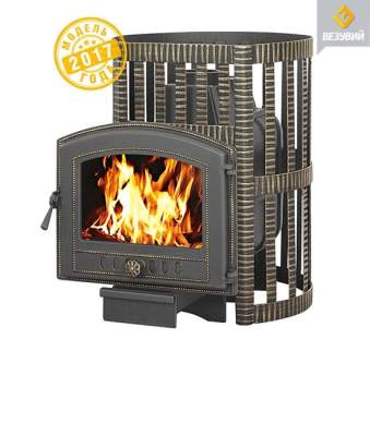 Печь-каменка чугунная ВЕЗУВИЙ Легенда Ковка 22 дверца 224 со стеклом