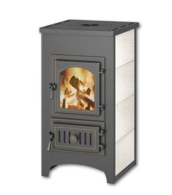 Печь-камин Везувий ПК-01 (270) с плитой, бежевый 9кВт