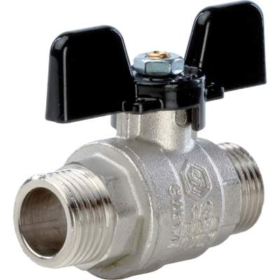 Кран шар.полнопроход. нар.-нар. 1/2&quot; бабочка STOUT