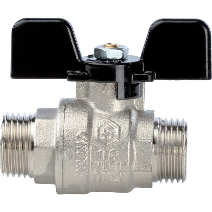 Кран шар.полнопроход. нар.-нар. 1/2" бабочка STOUT