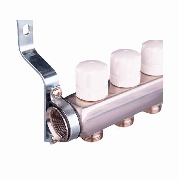 Коллекторная группа нерж. сталь 05 вых 1''x3/4'' AQUA с расходомерами, в сборе