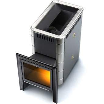 Печь-каменка TMF Тунгуска Inox XXL 2013 ВИТРА антрацит, НВ, с теплообменником