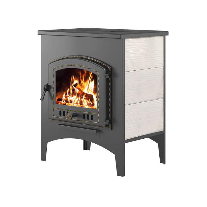 Печь отопительно-варочная  ВЕЗУВИЙ В11 дверца 224 Амфиболит