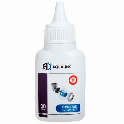 Анаэробный клей-герметик AQUALINK &quot;Разборный&quot; блистер 50г.