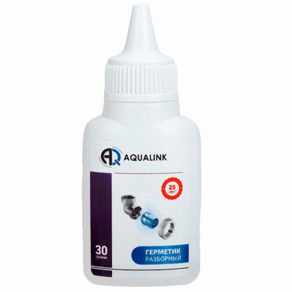 Анаэробный клей-герметик AQUALINK "Разборный" блистер 50г.