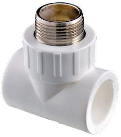 Тройник PPR с нар.р. 20х3/4" Valtec