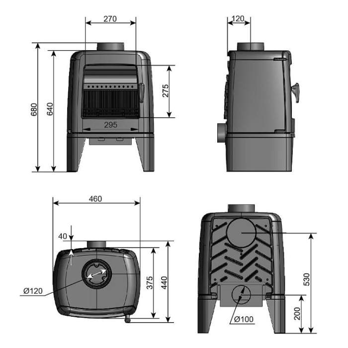 Печь-камин EVEREST М7