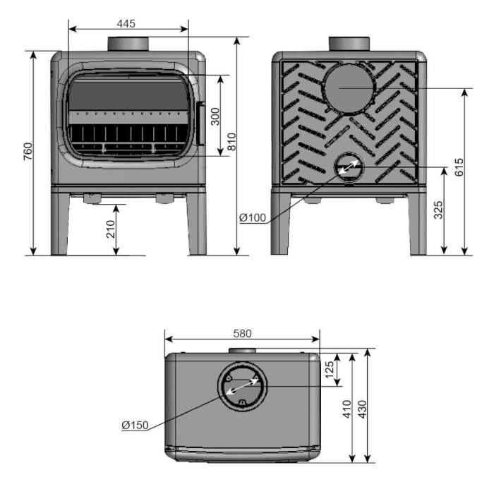 Печь-камин EVEREST F10