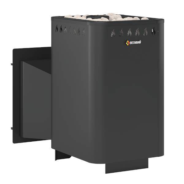 Печь-каменка ВЕЗУВИЙ Русичъ Антрацит 22 панорама М