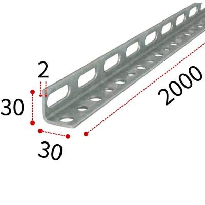 Профиль монтажный 2000х30х30 L-образный (30 30 12 L 16)