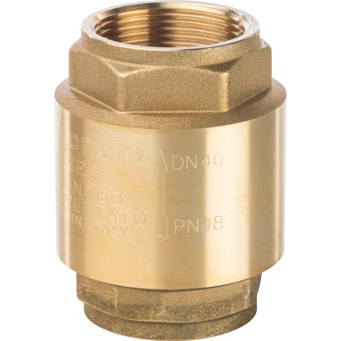 Клапан обратный пружинный муфтовый с металлическим седлом  1/2'' STOUT